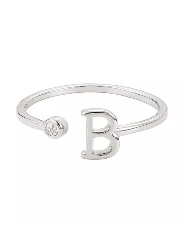 

Серебряное регулируемое кольцо с фианитами Adornia, silver-b