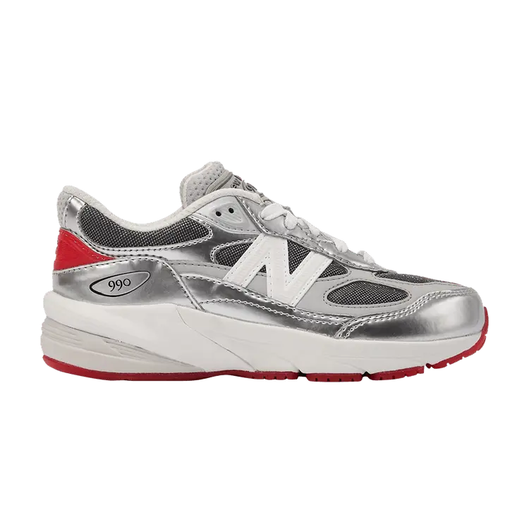 

Кроссовки New Balance 990v6 Little Kid TinselDTLR Exclusive, серебряный