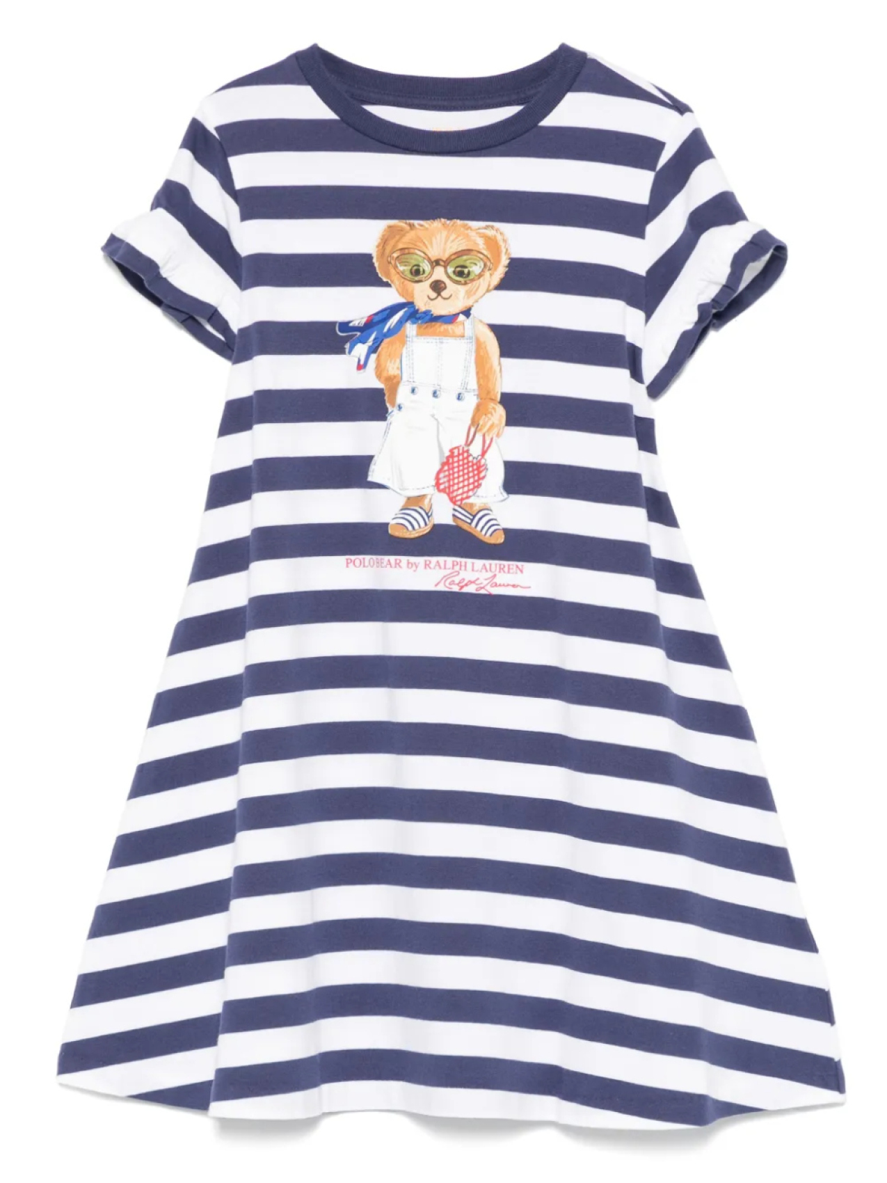 

Платье-поло с рисунком медведя от POLO RALPH LAUREN KIDS, синий