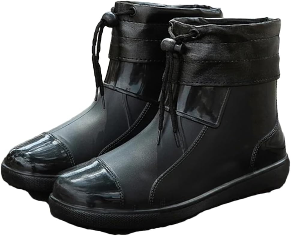 

Мужские и женские резиновые сапоги Wjnvfioo, противоскользящие, короткие, для активного отдыха и рыбалки, водонепроницаемые, 38 Fleece-lined Style