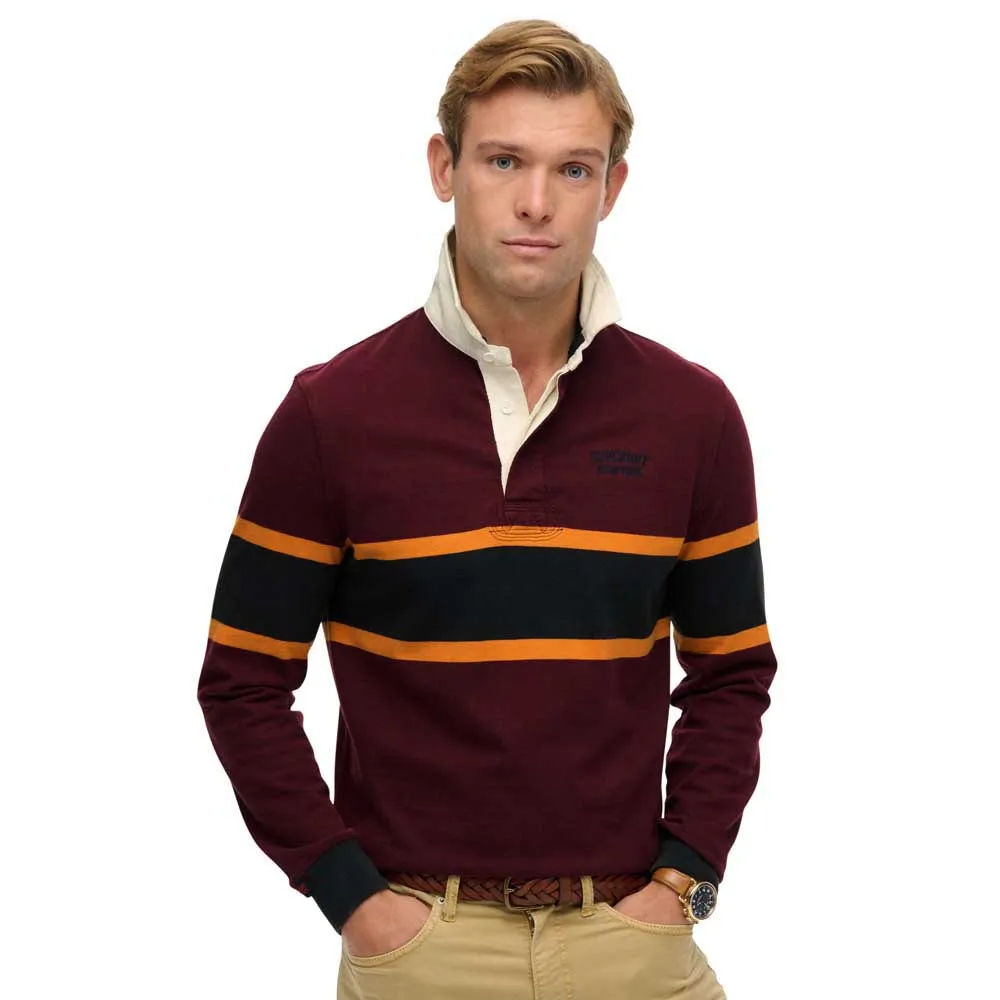 

Футболка с коротким рукавом Superdry Vintage Athletic Stripe Rugby, красный