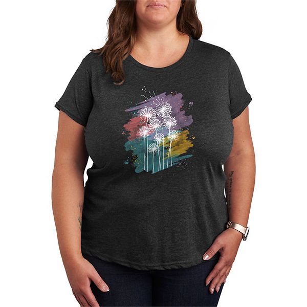 

Футболка с водяным принтом в виде одуванчиков Plus size Licensed Character, Heather Charcoal, Черный, Футболка с водяным принтом в виде одуванчиков Plus size Licensed Character, Heather Charcoal