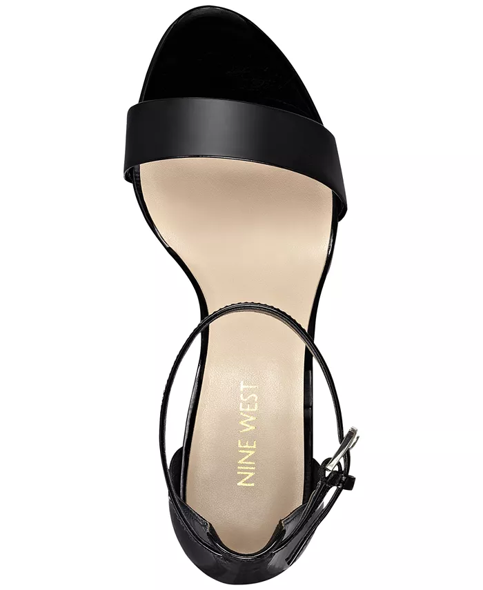 Женские босоножки Pruce на высоком устойчивом каблуке Nine West, черный — фото 4