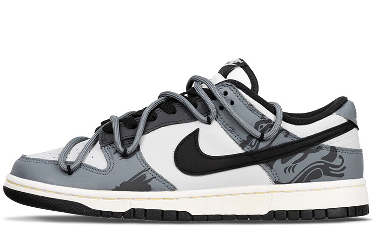 

Кроссовки Nike Dunk Skateboarding Shoes Women's Low-top Gray, темно-серый