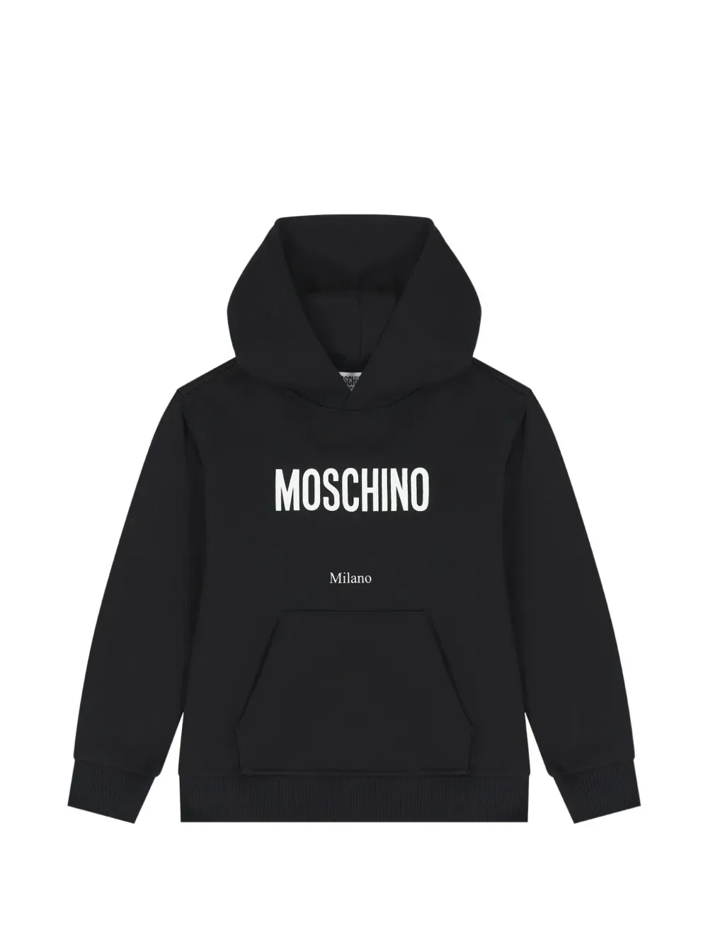 Толстовка с капюшоном и графическим принтом Moschino Kids, черный — фото 4