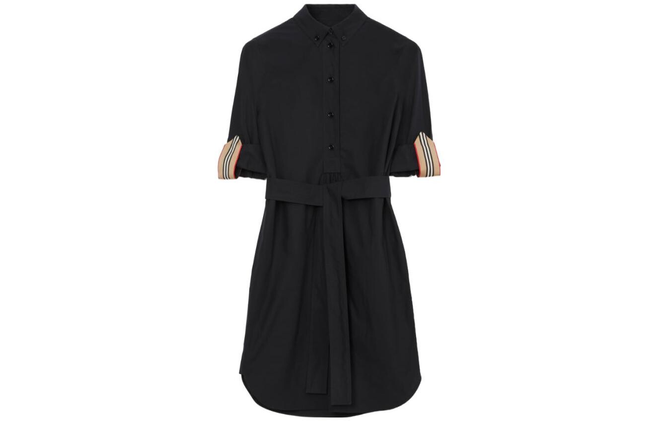 

Burberry Женские шорты-платье с рукавами, цвет Black