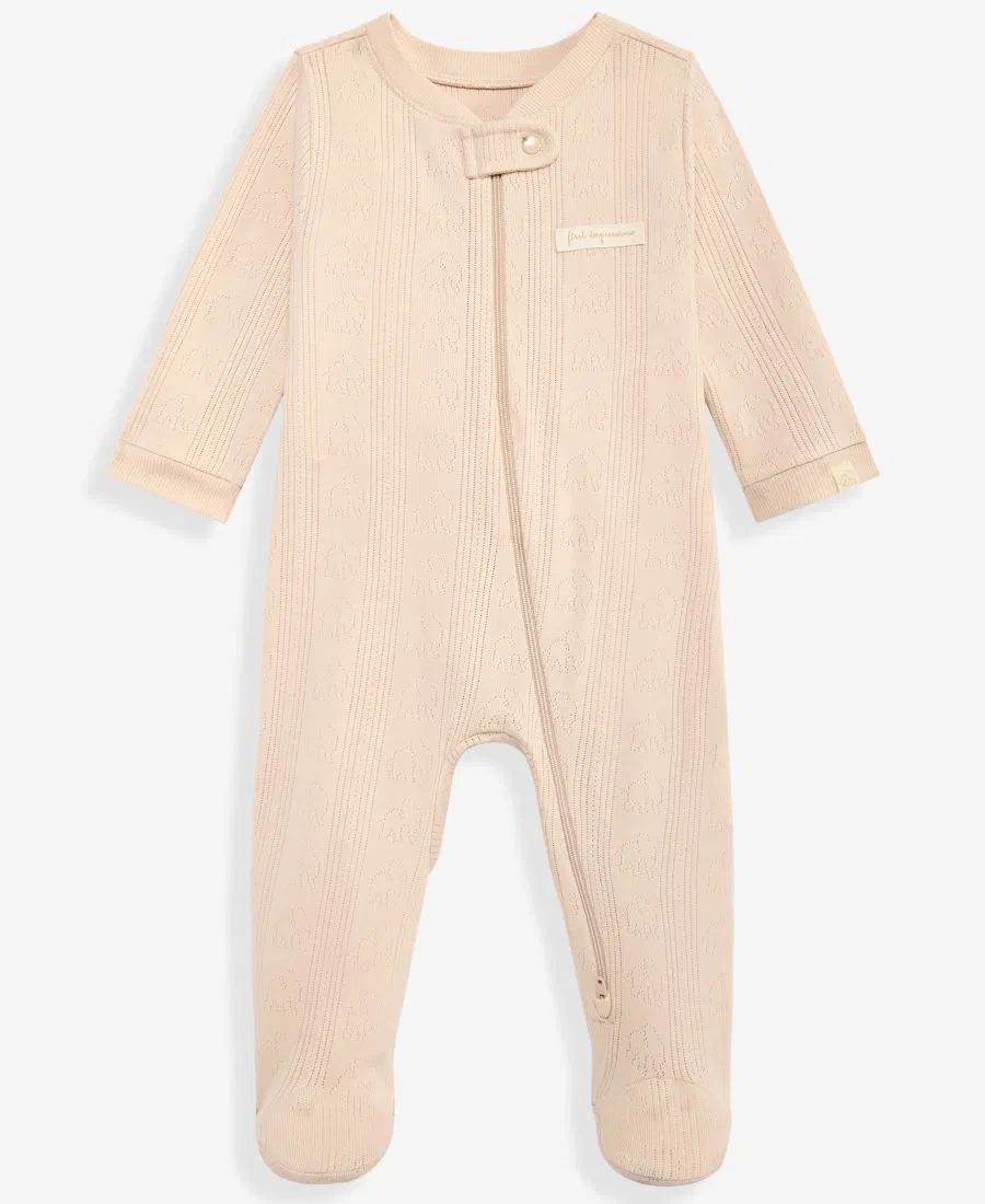 Детский комбинезон Everyday Baby Essentials для мальчиков из хлопка с ажурной отделкой и двусторонней молнией First Impressions