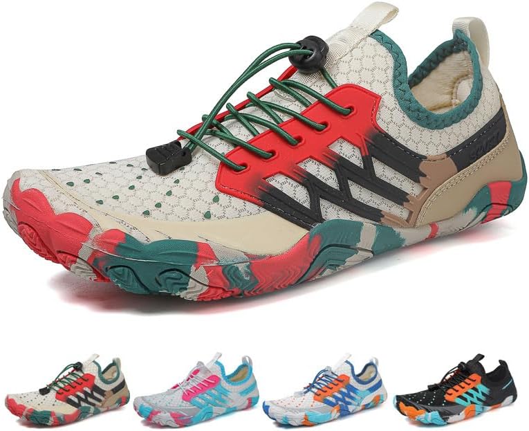 

Защитные босоножки Barefoot, водные кроссовки с широкой носочной частью для женщин и мужчин, дышащая сетка, быстро сохнущие аква-кроссовки с противоскользящей подошвой для пеших прогулок, походов по рекам и тренировок в зале Kiyenus, Camel