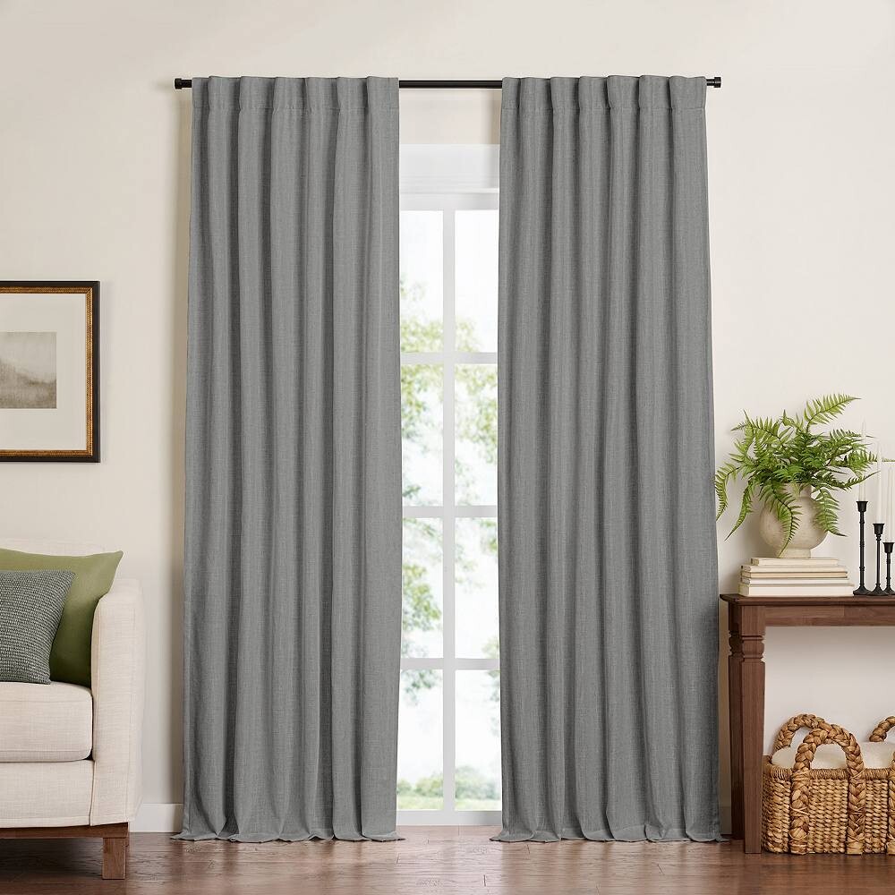 

Elrene Home Fashions Harrow Панель для оконных штор, цвет Dark Gray