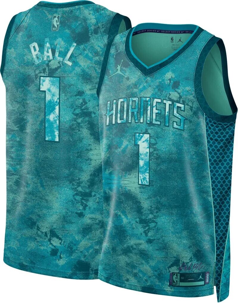 

Мужская майка Nike Charlotte Hornets Teal LaMelo Ball #1 Dri-FIT Swingman