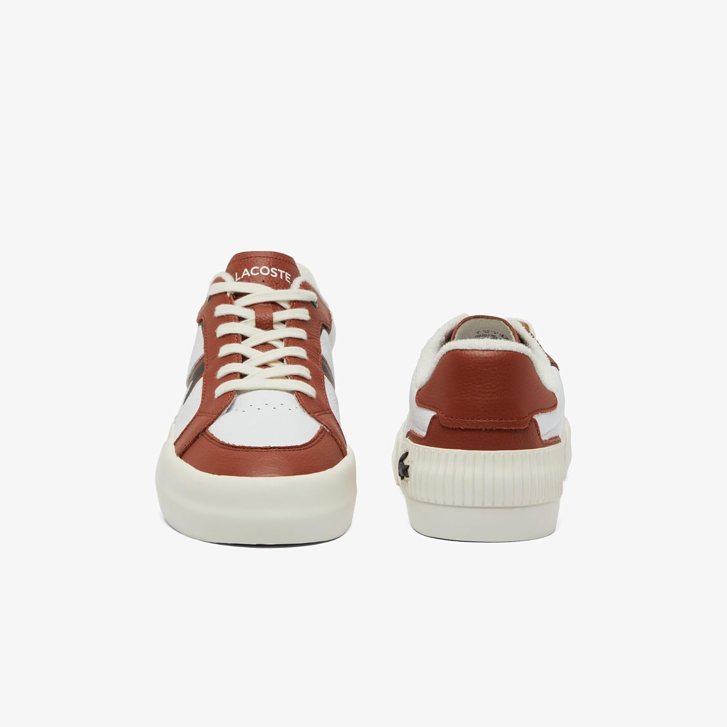 Мужские кроссовки Lacoste L004, белый/коричневый — фото 2
