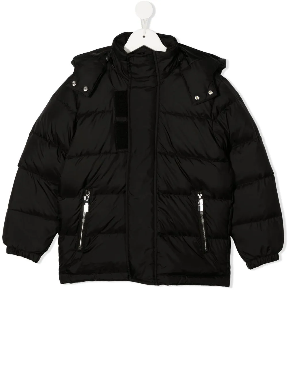 

Пуховик с капюшоном и логотипом Givenchy Kids, черный