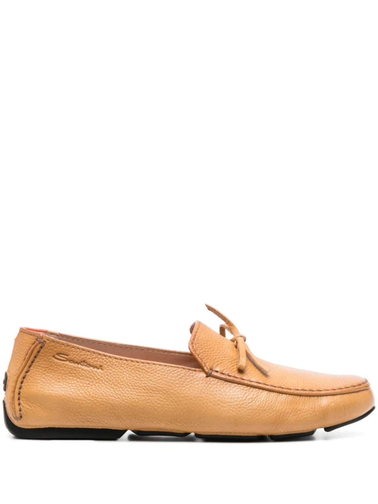 

Лоферы Santoni из зерненой кожи, нейтральный