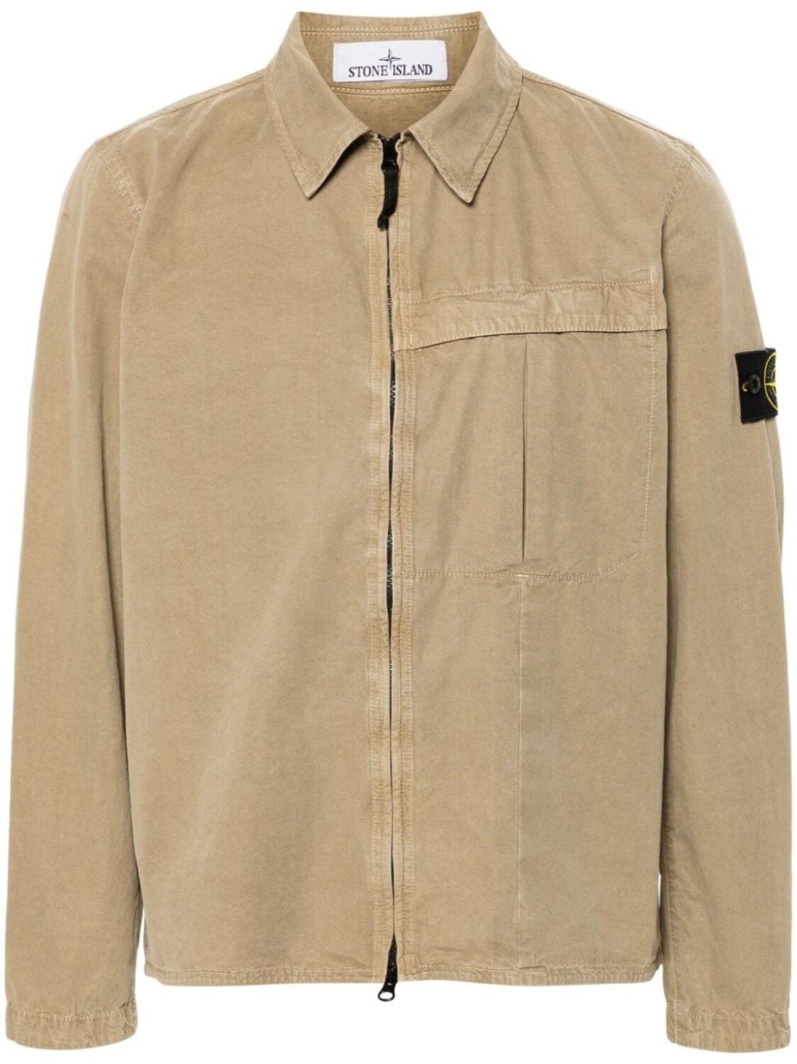 

Stone Island рубашка из канваса, нейтральный цвет