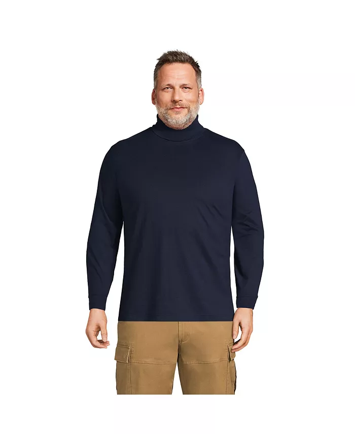 

Футболка-водолазка Big & Tall Super-T Lands' End, синий