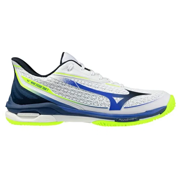 Унисекс кроссовки для тенниса «Wave Exceed Tour 7 AC» от Mizuno, (20) White X Blue X Yellow — фото 3