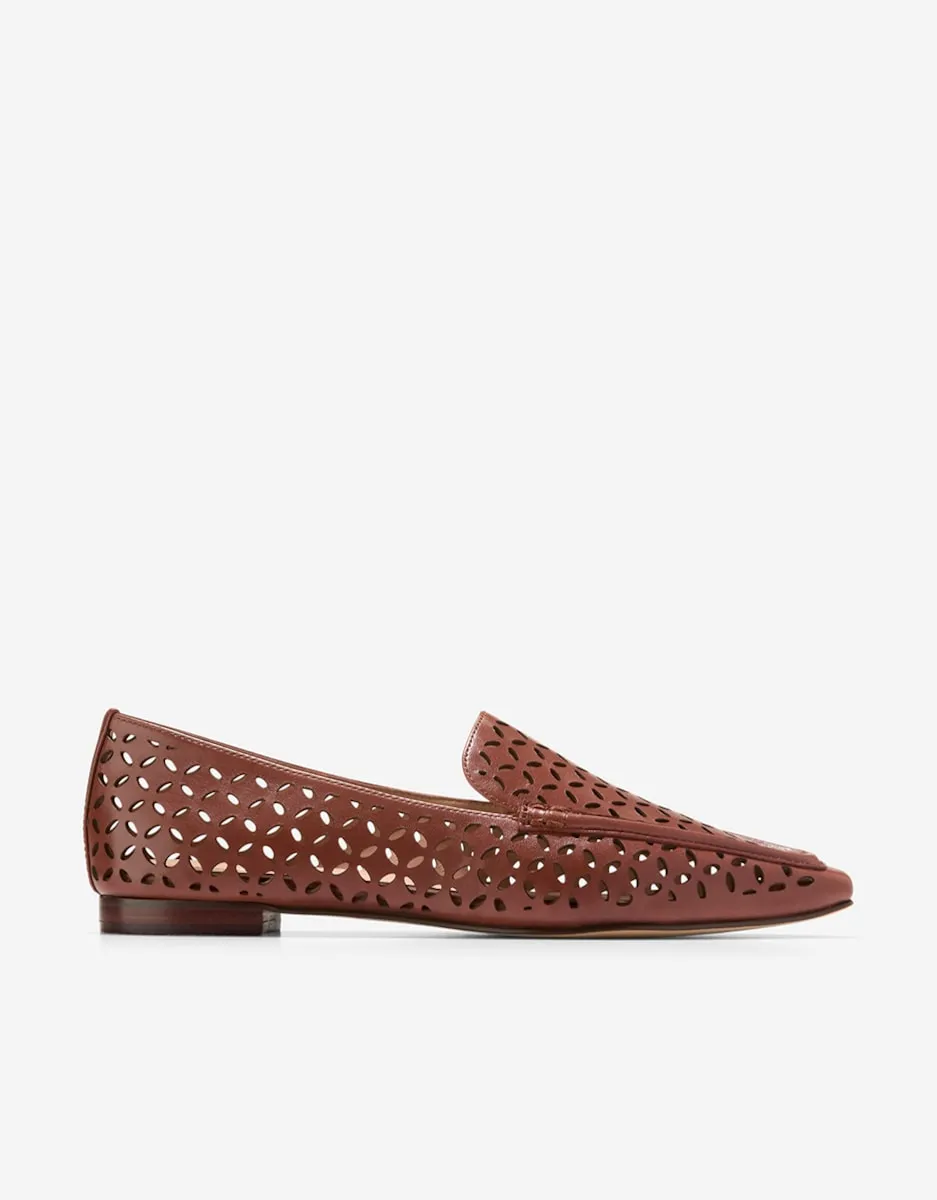 Женские мокасины из перфорированной кожи Cole Haan, коричневый