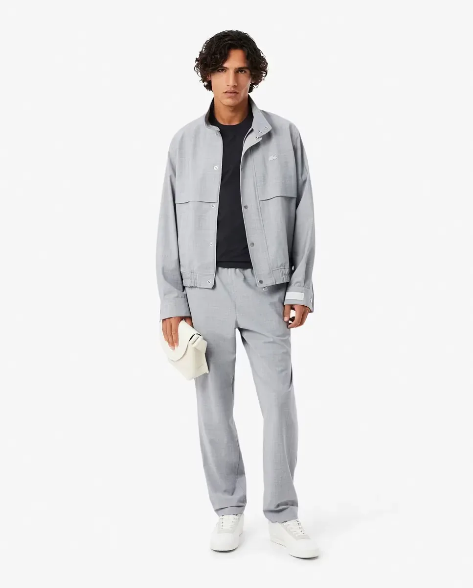 Футболка мужская Lacoste, с контрастным значком, черный, Франция — фото 4