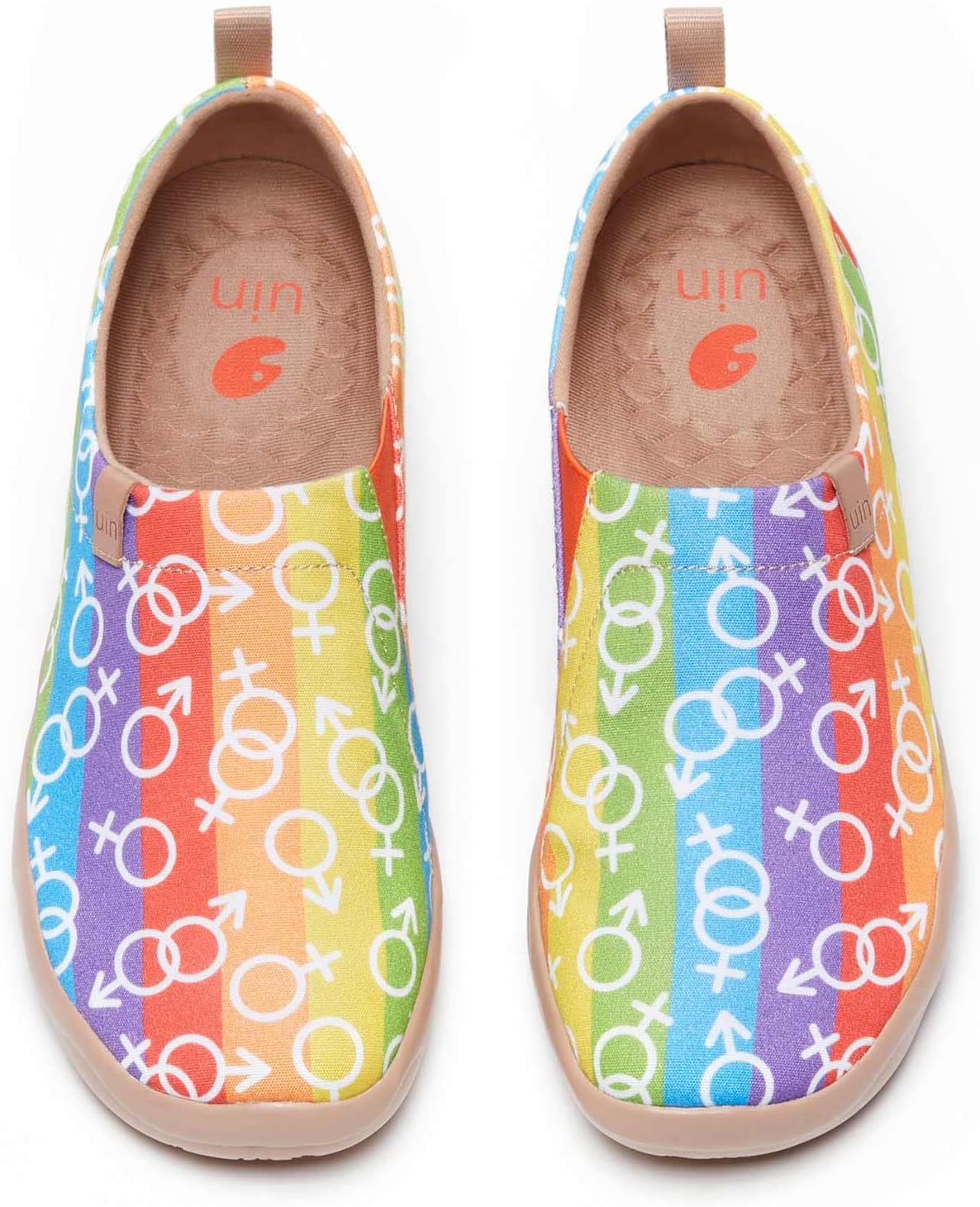 

Мужские лоферы UIN, раскрашенные туристические туфли, слипоны для прогулок, повседневные легкие удобные модные кроссовки Toledo Destination, Love is Love