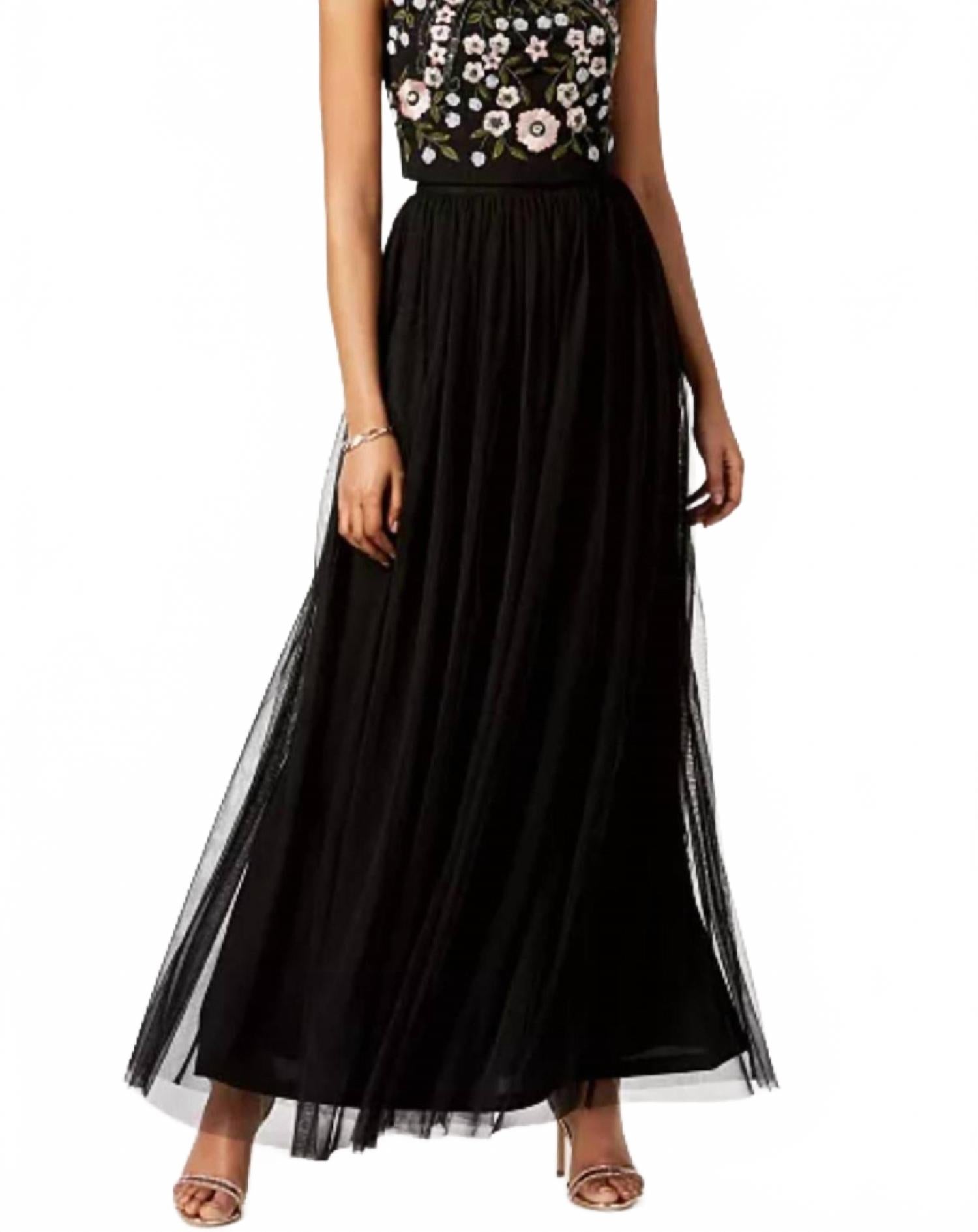 

Adrianna Papell Двухкомпонентное вечернее платье с пайетками в черно-разноцветном исполнении