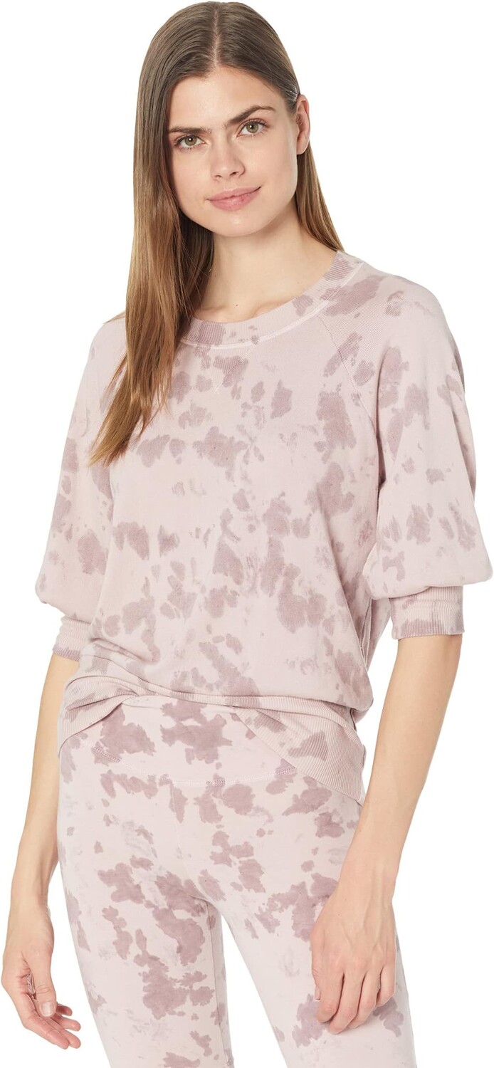 

Толстовка LAmade Charming Puff Sleeve Pullover in Soft French Terry, цвет Blush/Fig