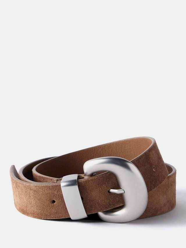 

Ремень из замши Statement Buckle Mint Velvet, Brown Tan