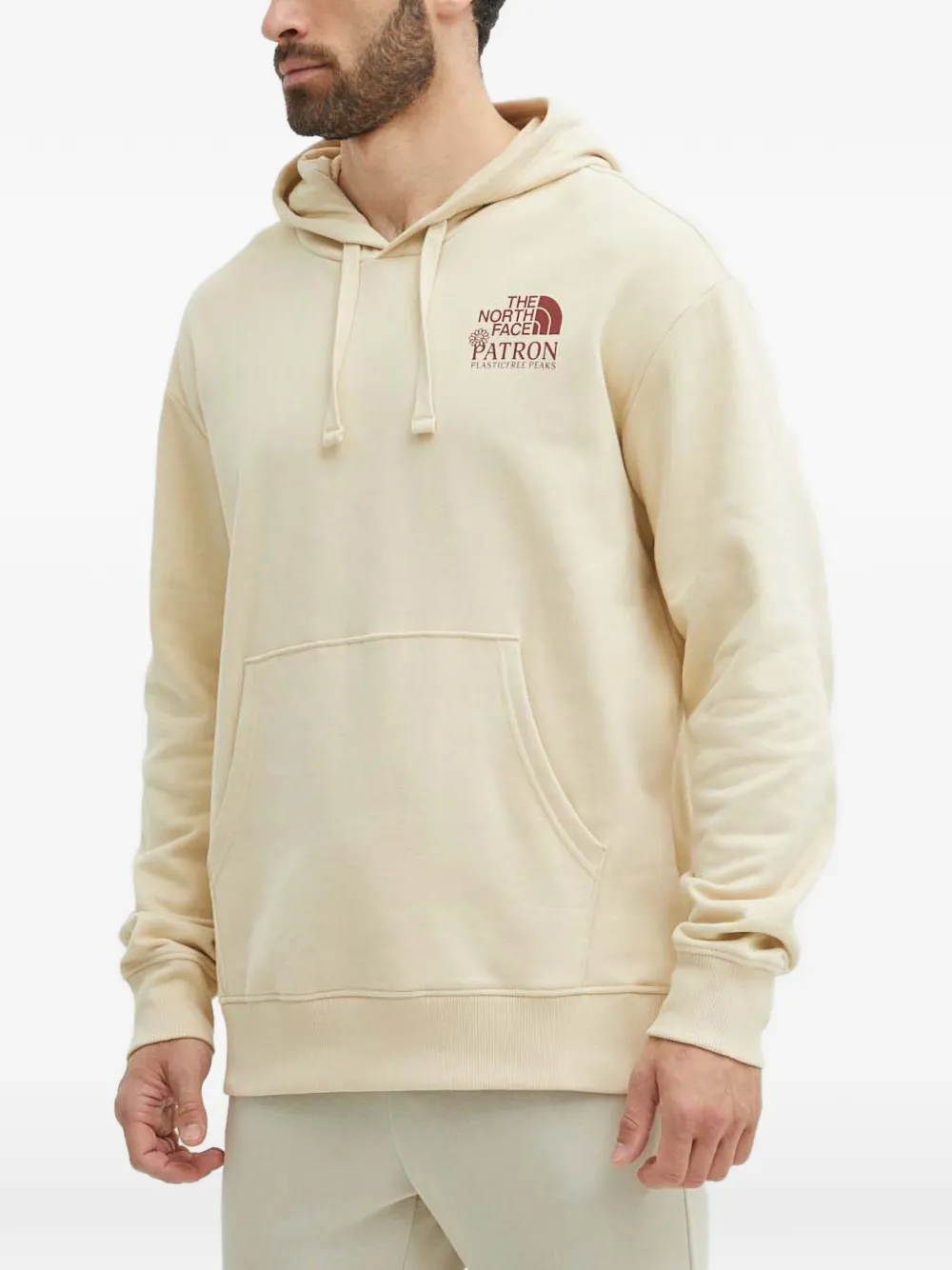 

Худи с логотипом и кулиской The North Face, бежевый