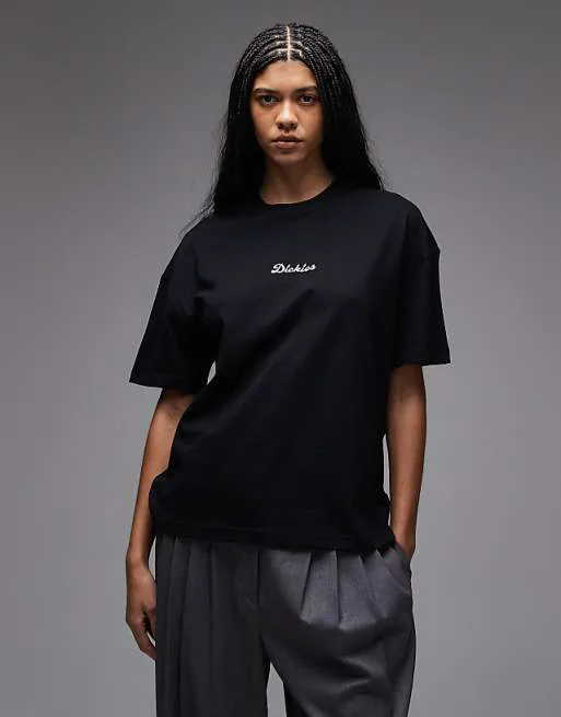 

Черная футболка бойфренда Dickies Wellsville