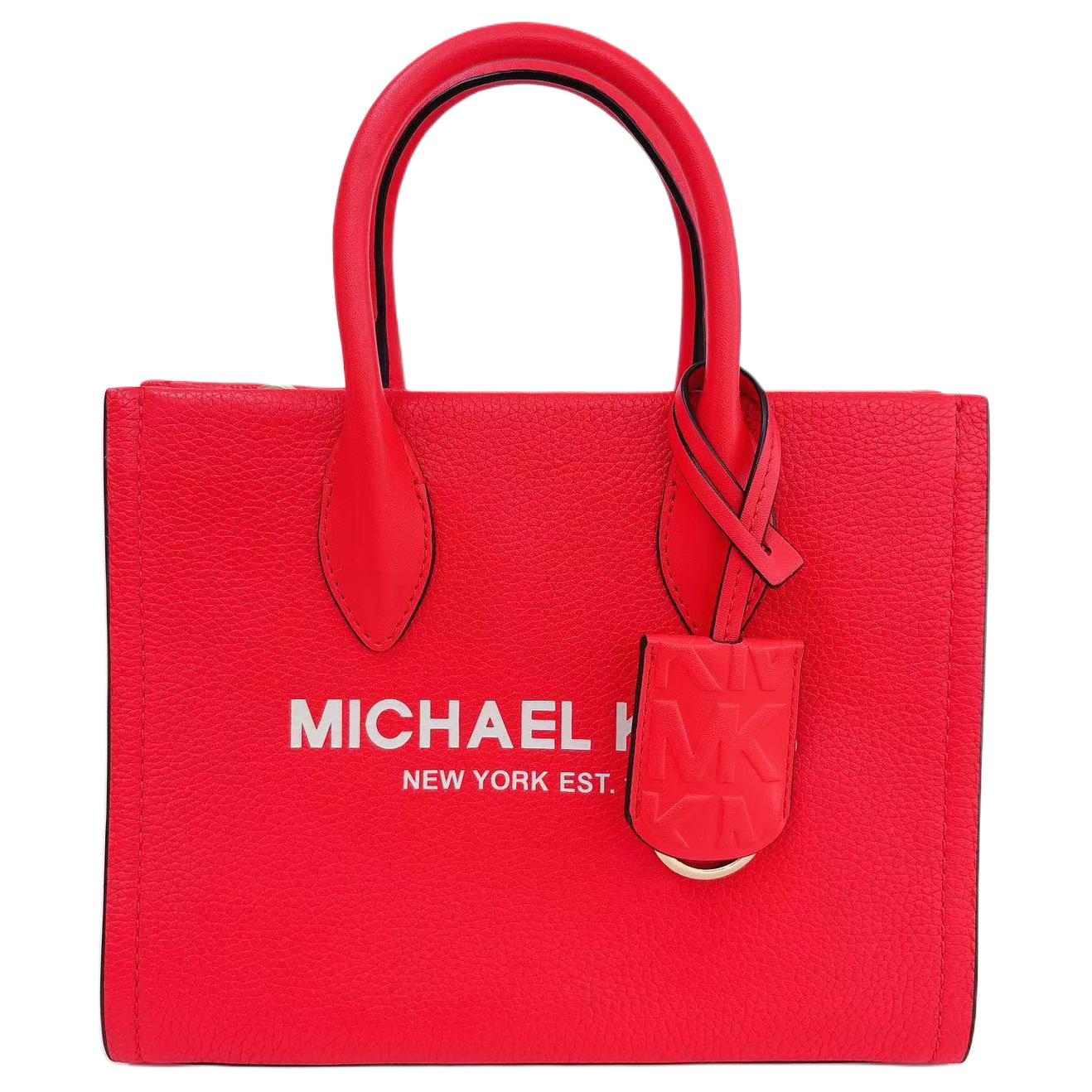 

MICHAEL KORS Сумка-шоппер Mirella из коровьей кожи, шоппер, женская сумка-труба красного цвета