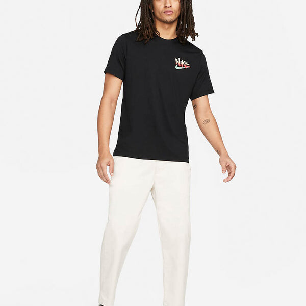 Футболка Nike Sportswear Back Alphabet Abstract Pattern Round Neck Short Sleeve Black, мультиколор — фото 3