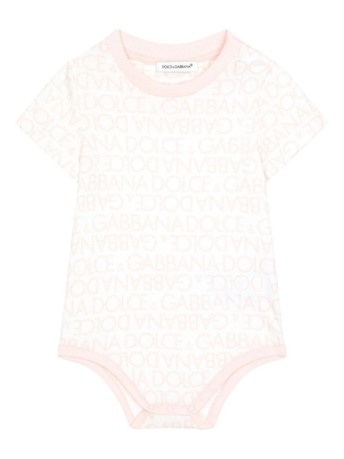 

Dolce & Gabbana боди с принтом, розовый