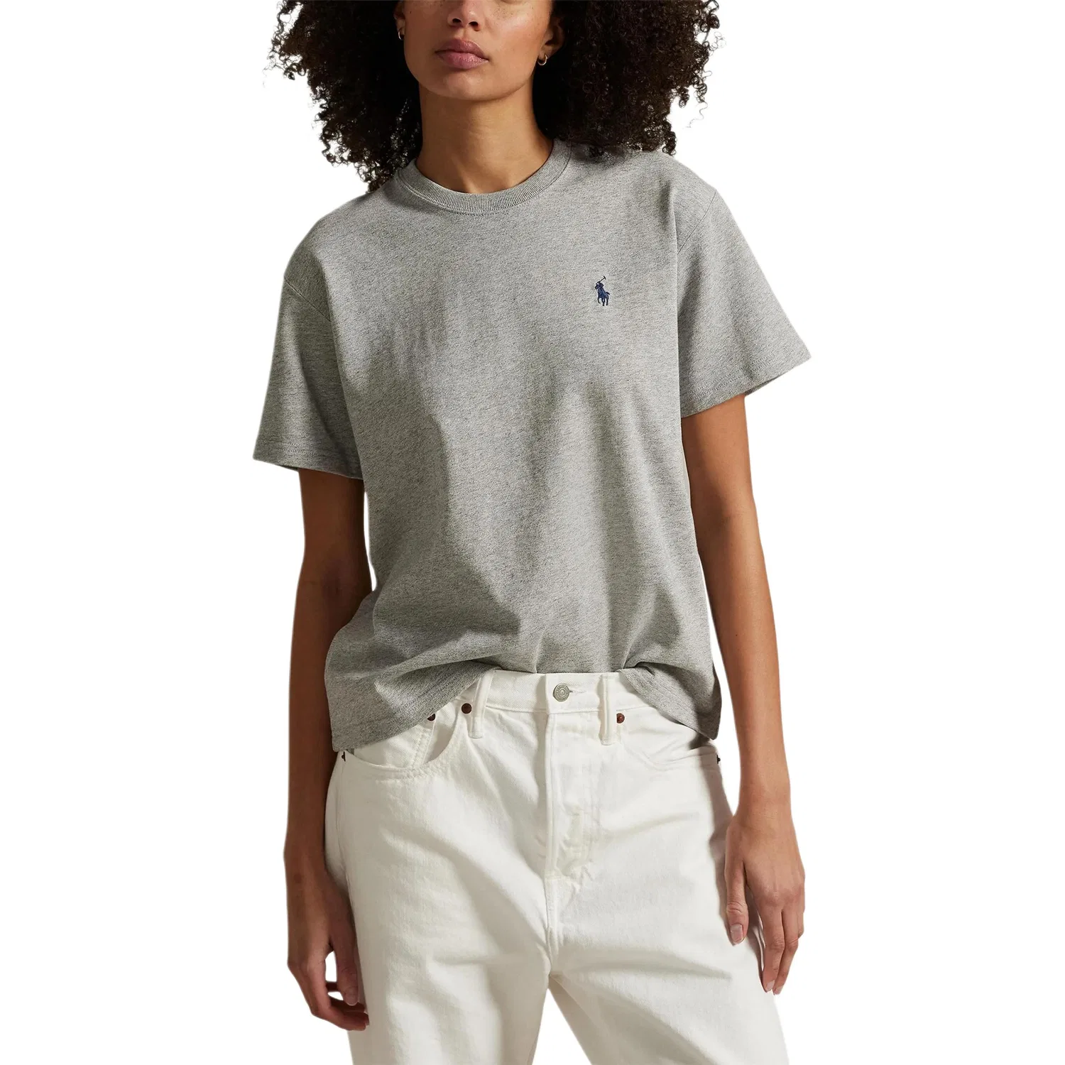 Футболка Relaxed Fit Jersey Polo Ralph Lauren, Pebble Stone Gray — фото 3