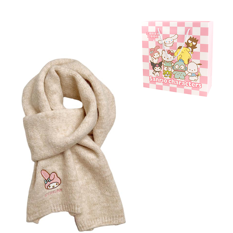 

Sanrio Мелоди вязаный шарф унисекс, Apricot Cream My Melody