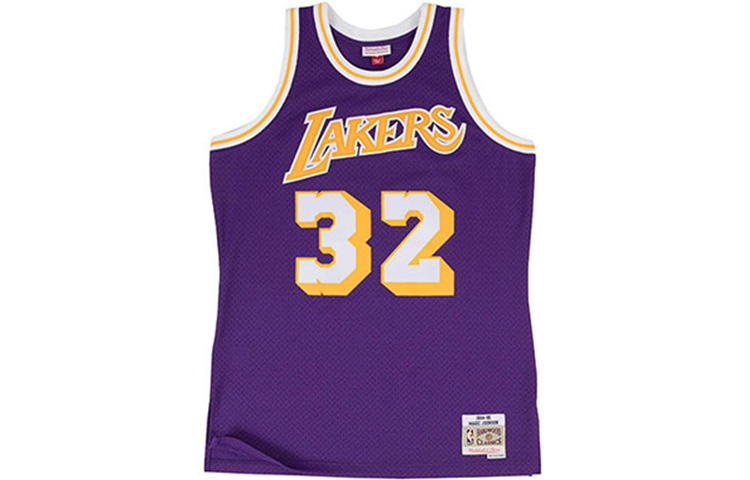 

Майка баскетбольная Mitchell & Ness Los Angeles Lakers выездная 1984–85 Magic Johnson Swingman