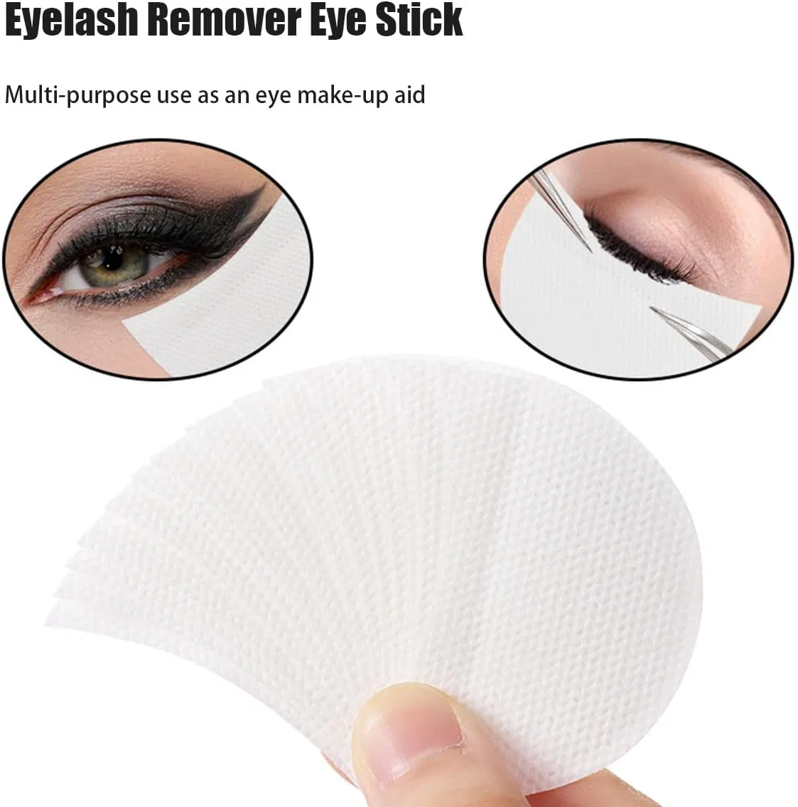 Патчи для глаз Eyeshadow Shield из нетканого материала, 100 шт, белые — фото 2