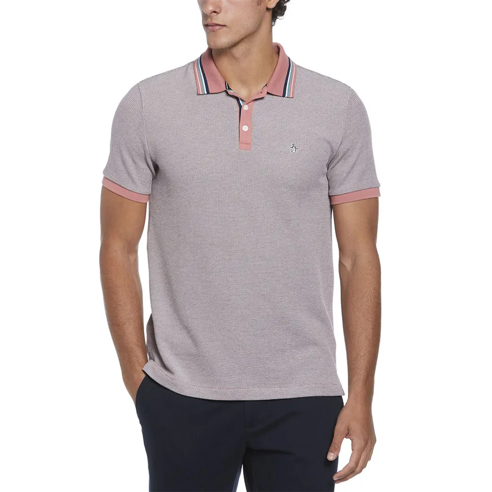 

Поло с коротким рукавом Original Penguin Birdseye Pique Tipped, серый