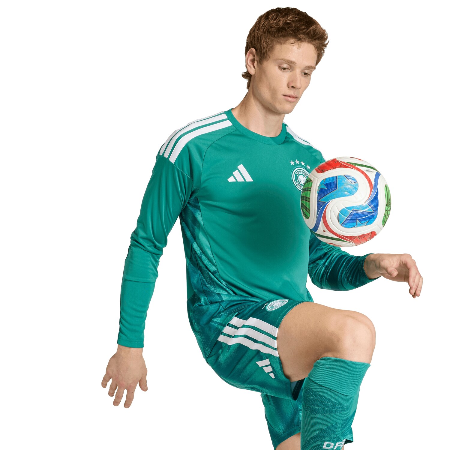 Adidas Performance Джерси 'DFB H GK' в неоново-зеленом цвете — фото 4