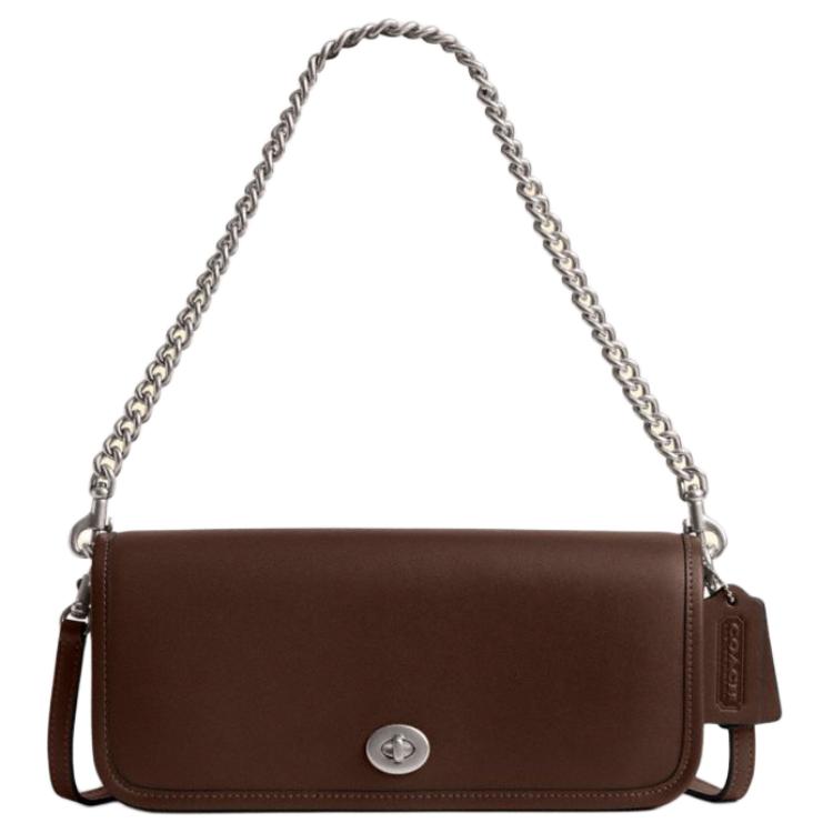 

COACH Кожаная сумка Динки Коу через плечо средний размер женская с кленовым листом