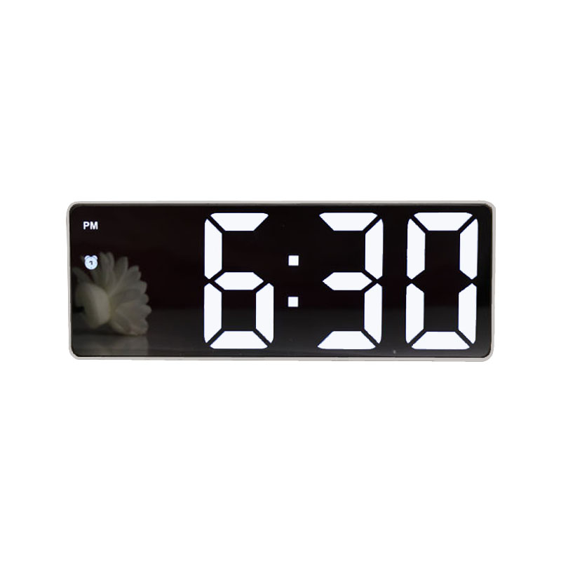 

HENSE Часы Electronic Movement ABS Desk Clock Unisex Black HA0712, White Case Mirror Finish White Light