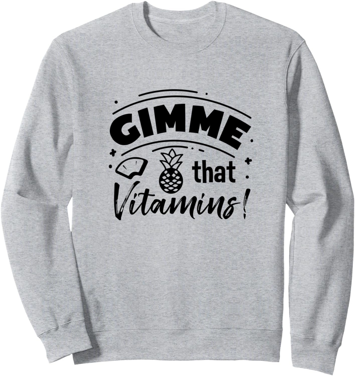 

Толстовка Gimme Vitamin Delicious Tropical Pineapple Tropical Fruit Pineapple Ironic Quartz, серый