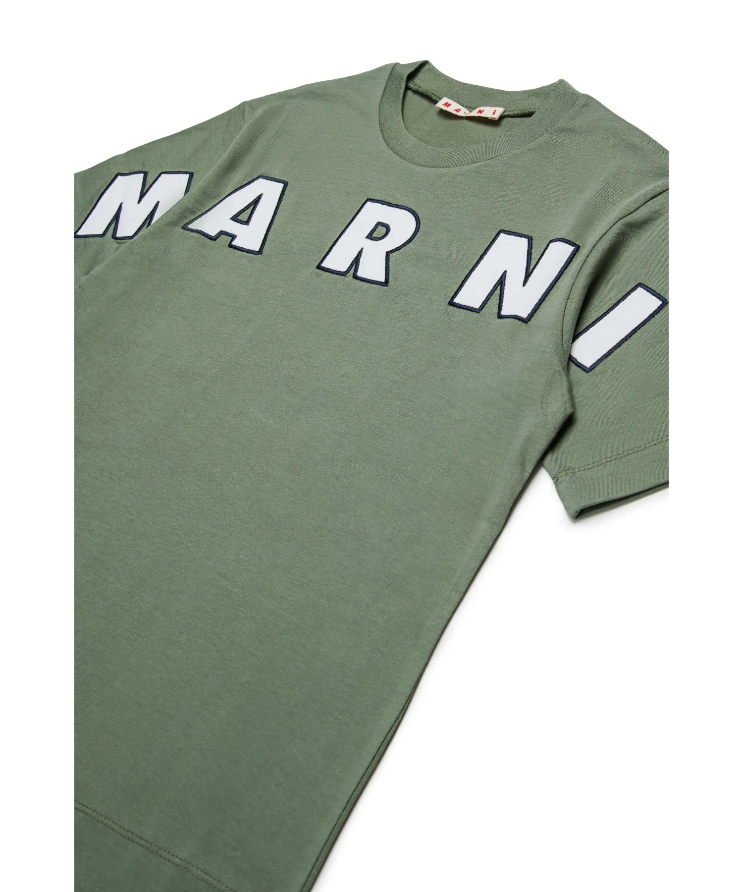 Детская футболка MARNI с вышивкой, синяя — фото 4