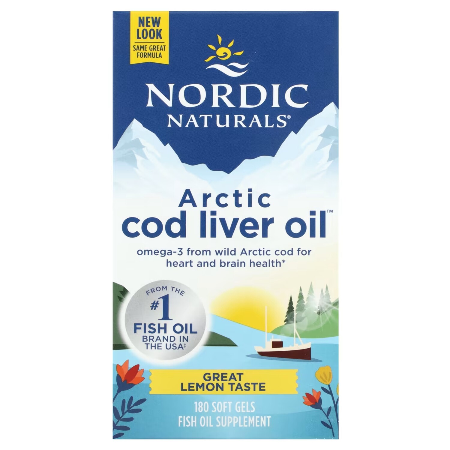

Nordic Naturals Масло печени трески Arctic, лимон, 180 мягких таблеток