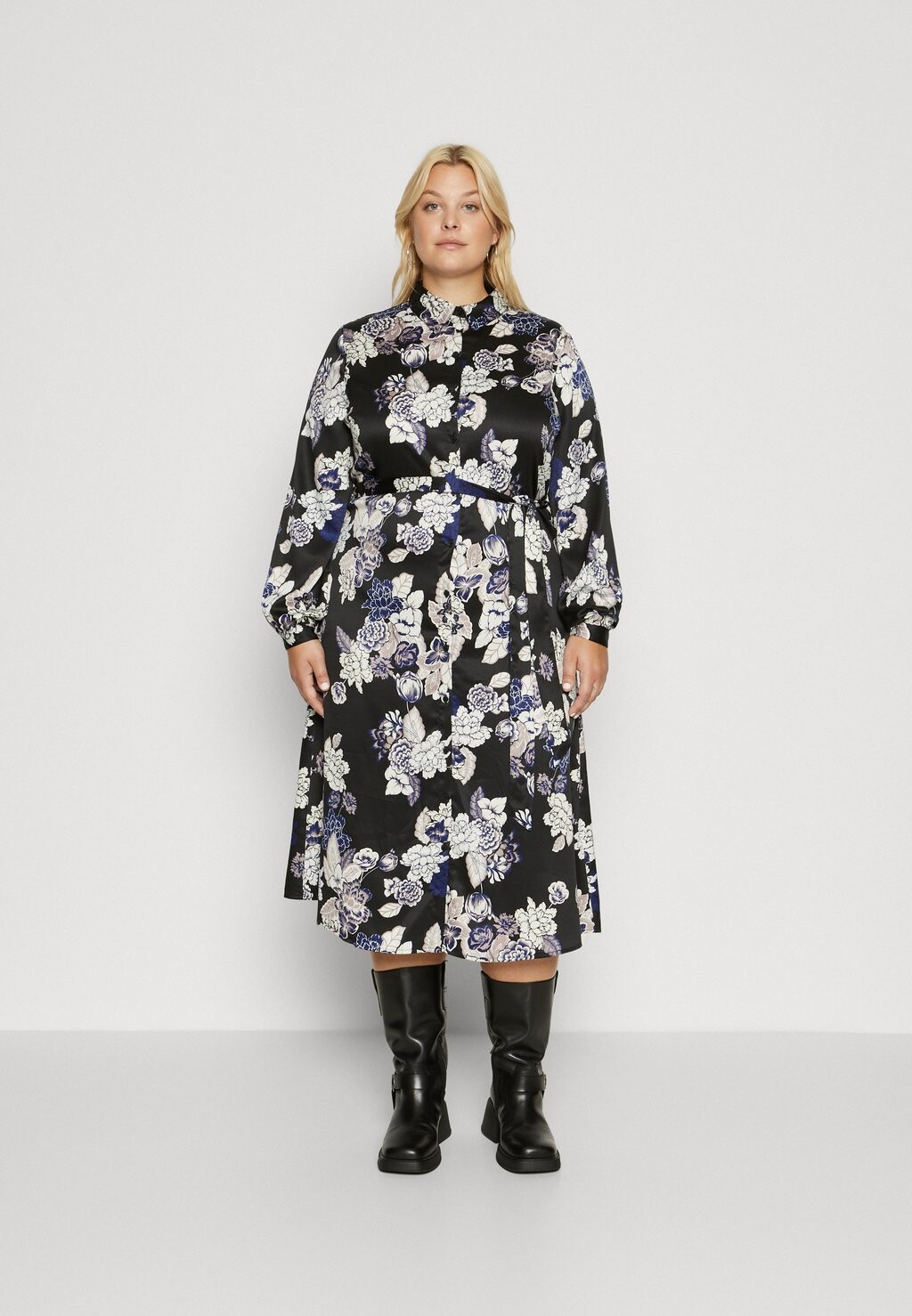 

Классическая рубашка ONLY Carmakoma CARFRIYAY SHIRT DRESS, черный