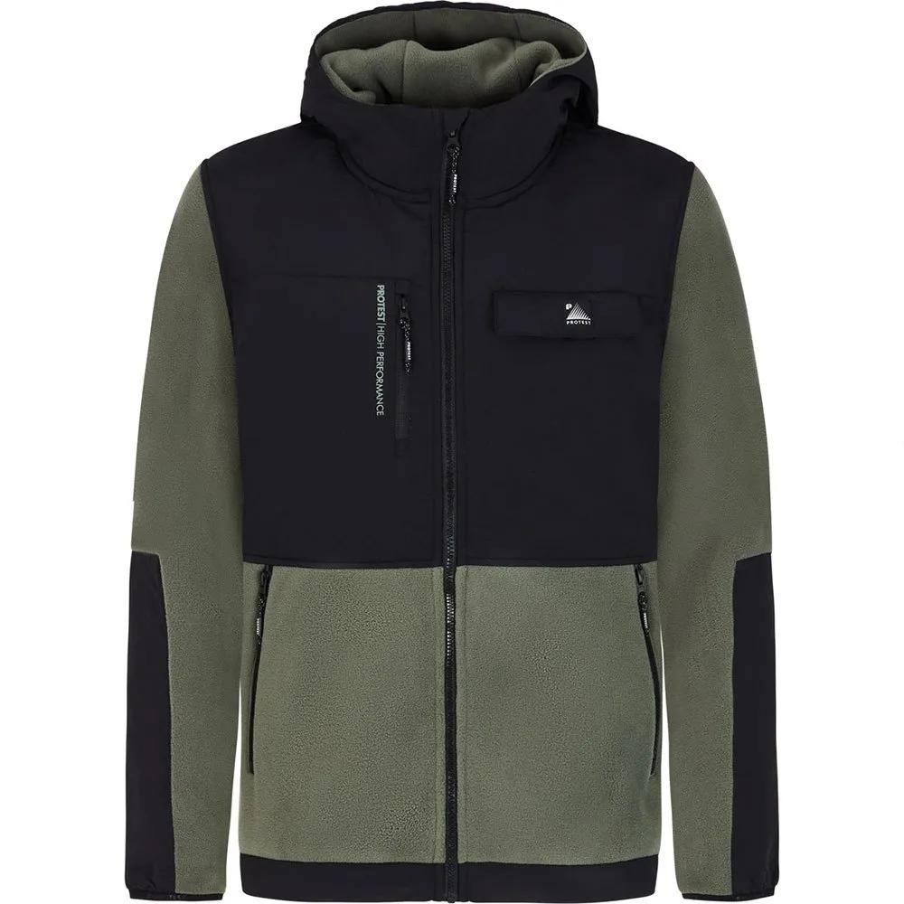 

Флис Protest Grid full zip, зеленый