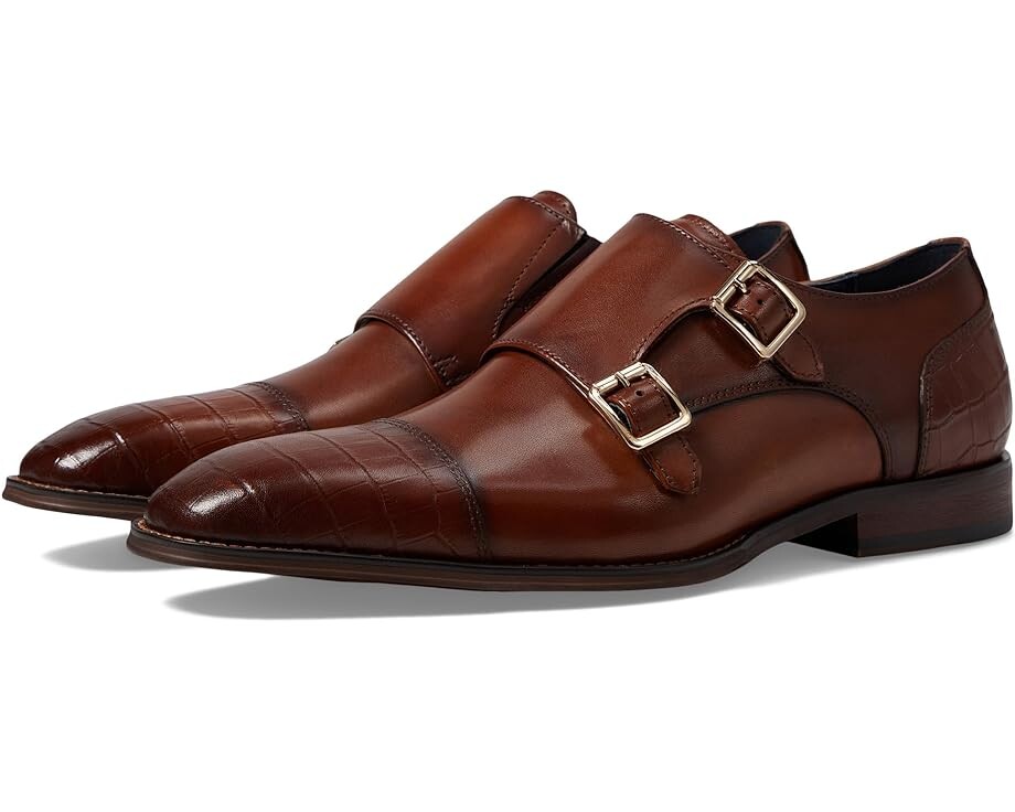 

Оксфорды Stacy Adams Pierson Cap Toe Double Monk, цвет Cognac