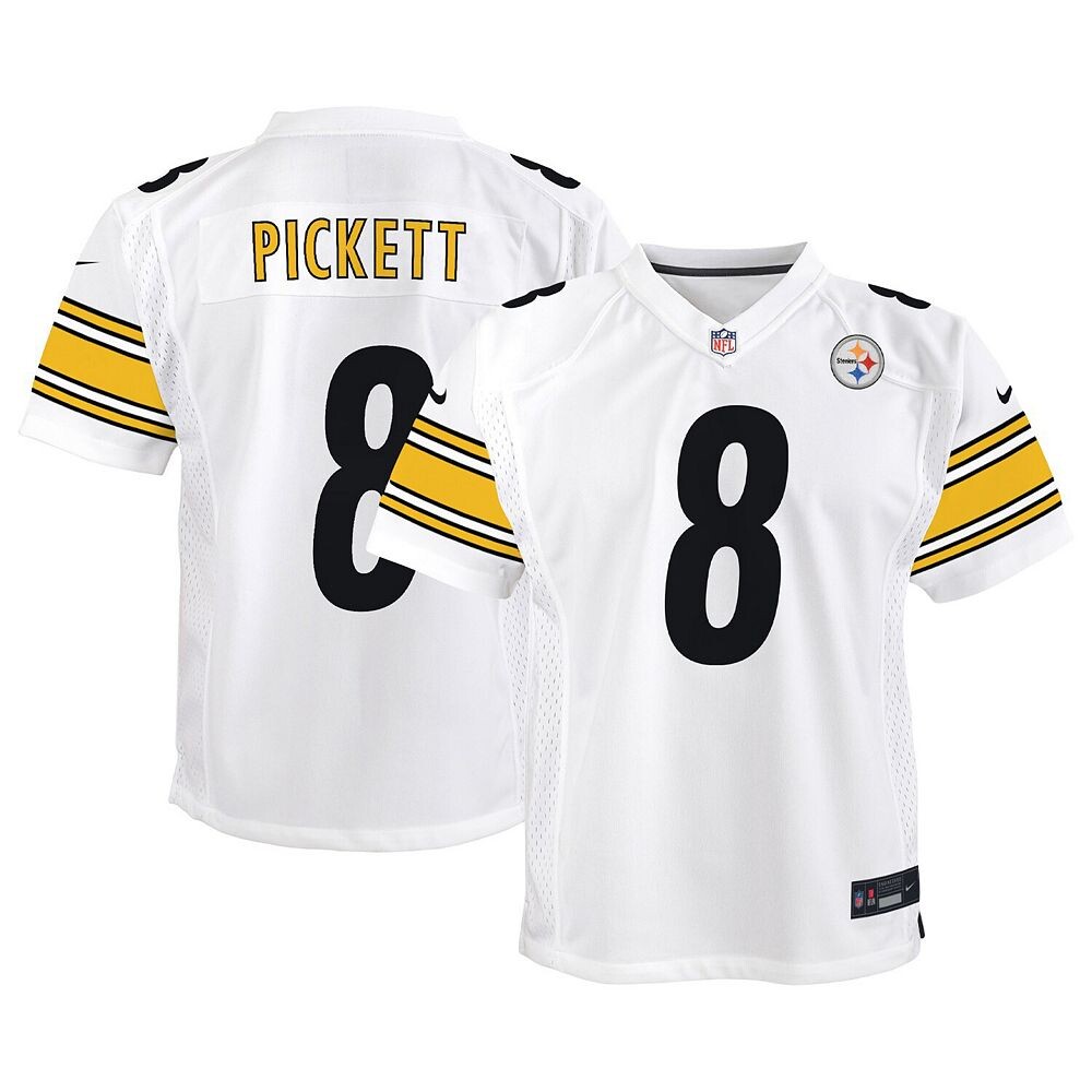 

Молодежная белая игровая майка Nike Kenny Pickett Pittsburgh Steelers, цвет Stl White