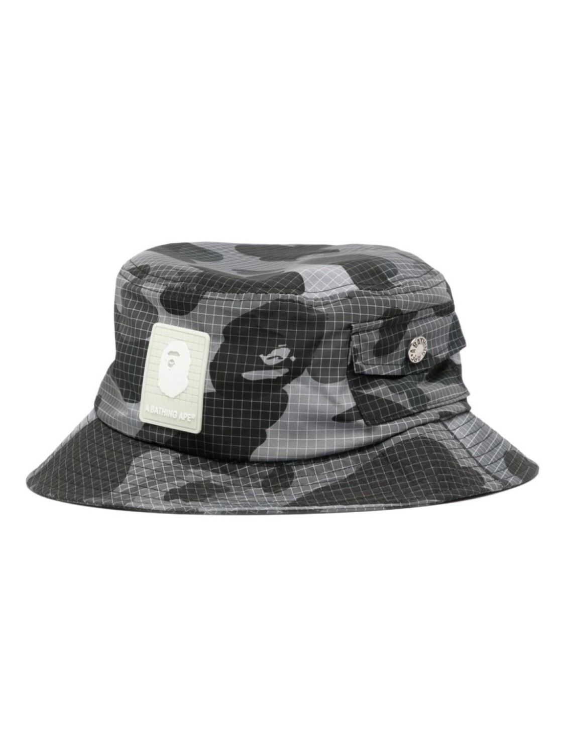 

A Bathing Ape панама с нашивкой-логотипом, черный