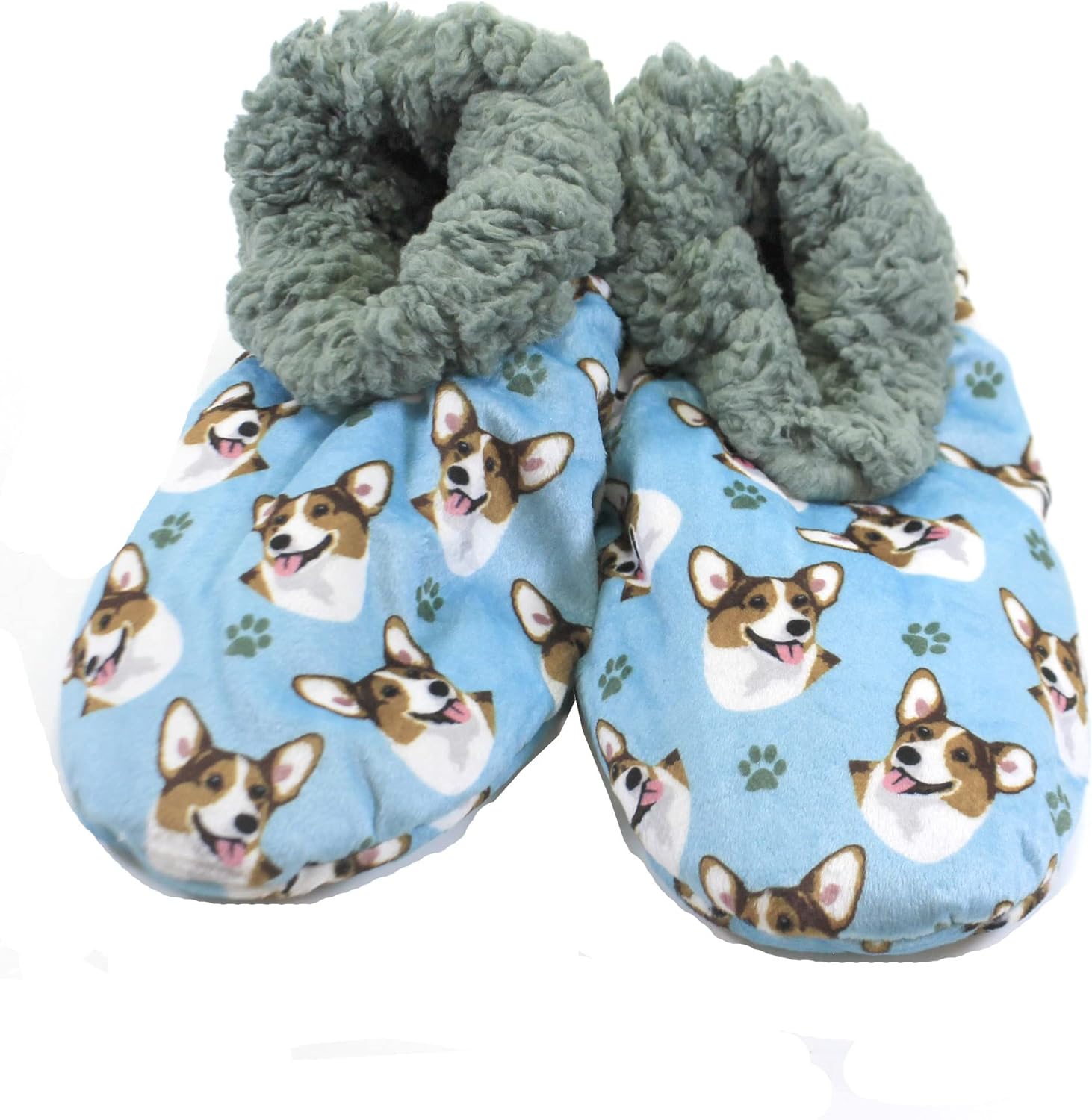 

Тапочки Comfies - Уютные домашние тапочки с шерпой для женщин и мужчин - Домашняя обувь - Подарок любителям животных - Нескользящая подошва - Один размер подходит большинству - Унисекс, Welsh Corgi