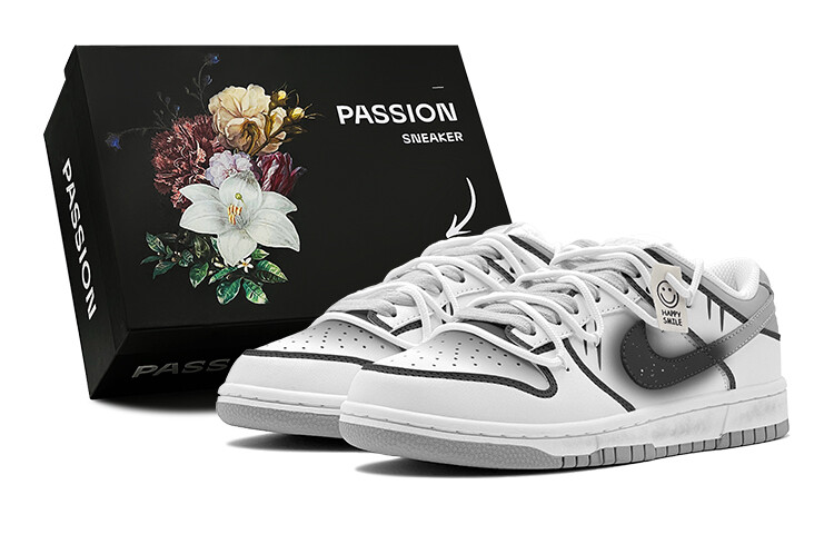 

Кроссовки Nike Dunk Skateboarding Shoes Men Low-top Gray, черный