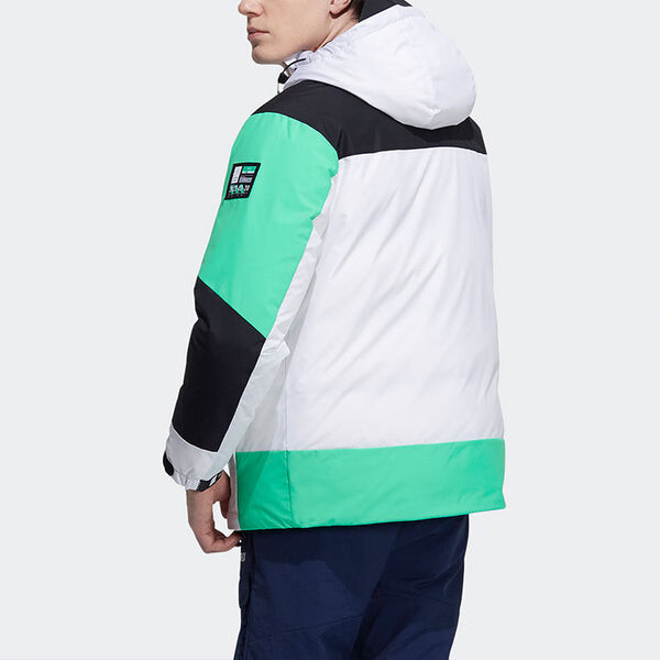 Пуховик adidas Snw Down Jkt Contrasting Colors Sports Down Jacket White, белый — фото 3